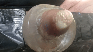 Cum in condom slowmo