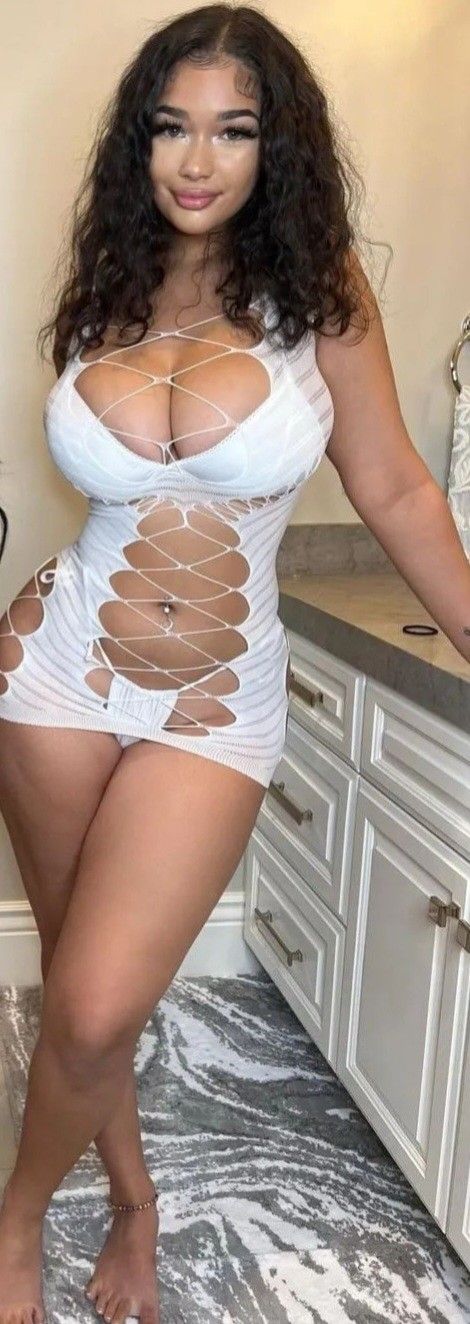 Lexie white dress bathroom