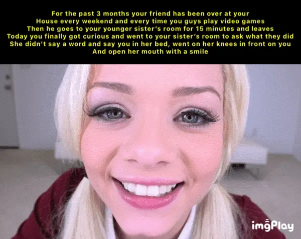 Sister shows big brother what she does when she and his best friend are alone