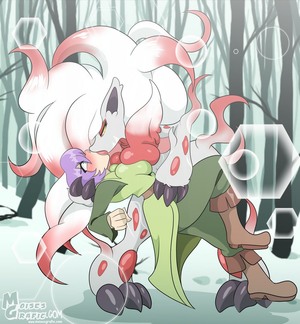 Cartoon lezdom kissing - Pokemon and human - Artist: MoisesGrafic