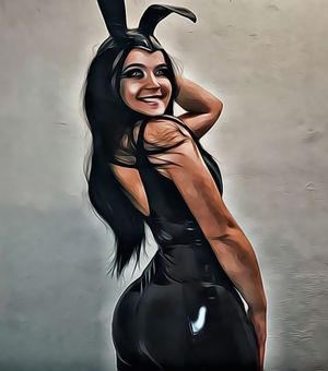 Little's sis's big teen ass in a bunny costume