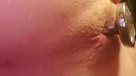 Sissy anal training with plug