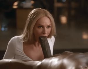 Blonde babe gets mouth destroyed by bbc