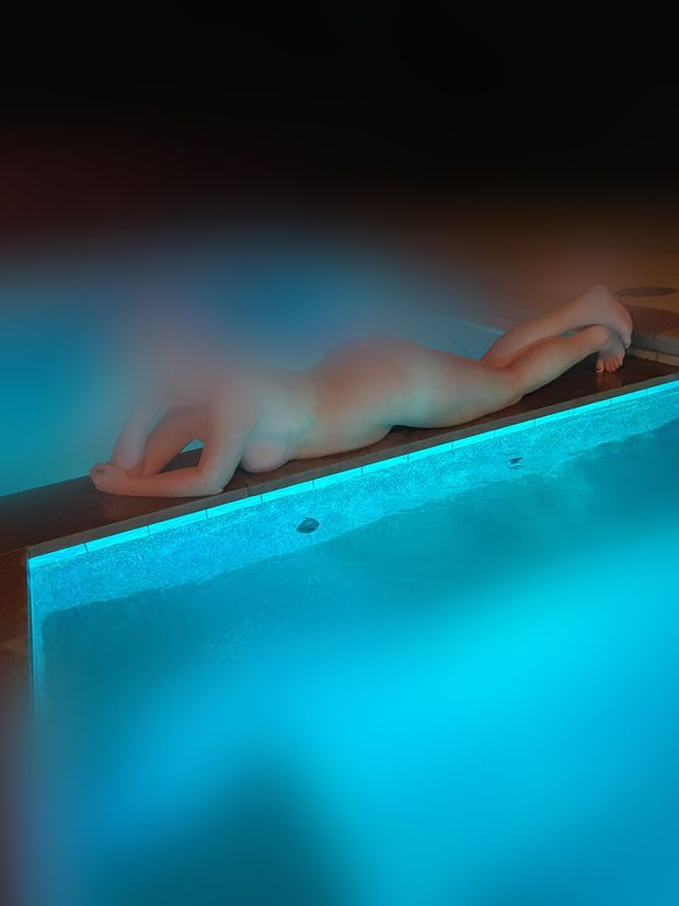 HotWife posing by hot tub