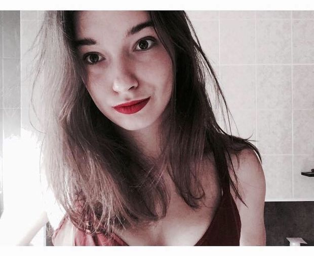 Lipstick on, cleavage out, we know what she's looking for...
