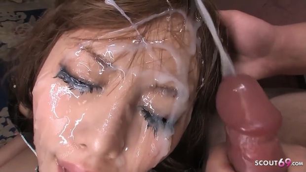 Massive cumdump on her face