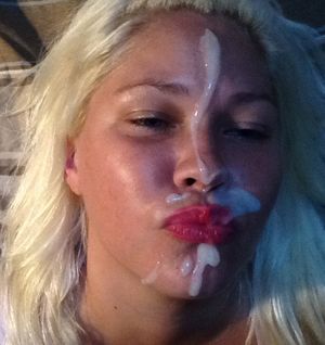 she had a nice load left on her face
