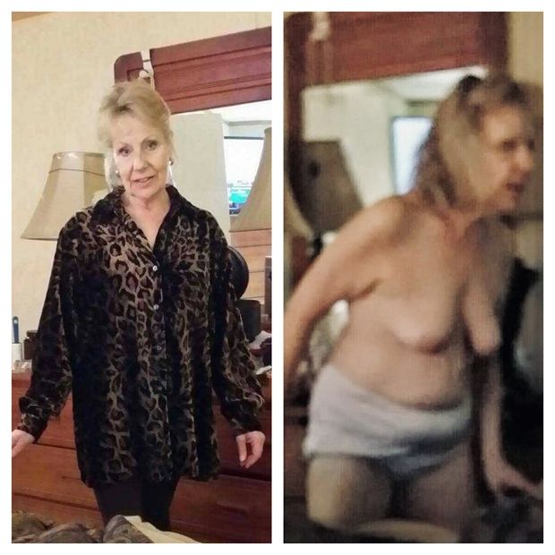 Mature wife topless