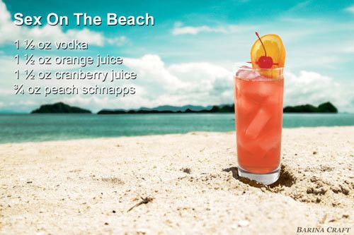 we had sex on the beach...then we had cocktails