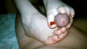 Great footjob from her