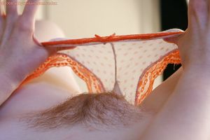 Busty redhead babe Chloe B plays with large natural tits and licks own nipple #6