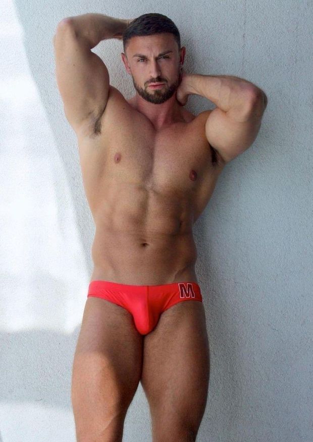 Red speedo bulge