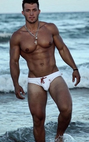 Gorgeous man in a speedo