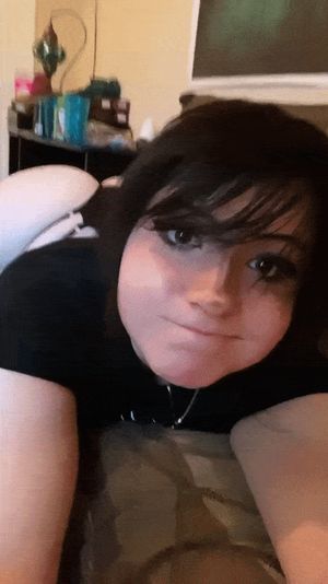 emo chick shakes her ass in black panties