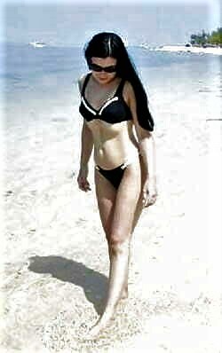 Little whore on the beach