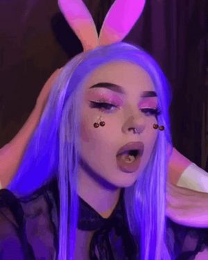 Bunny GlRL tongue out. Join telegram link in profile