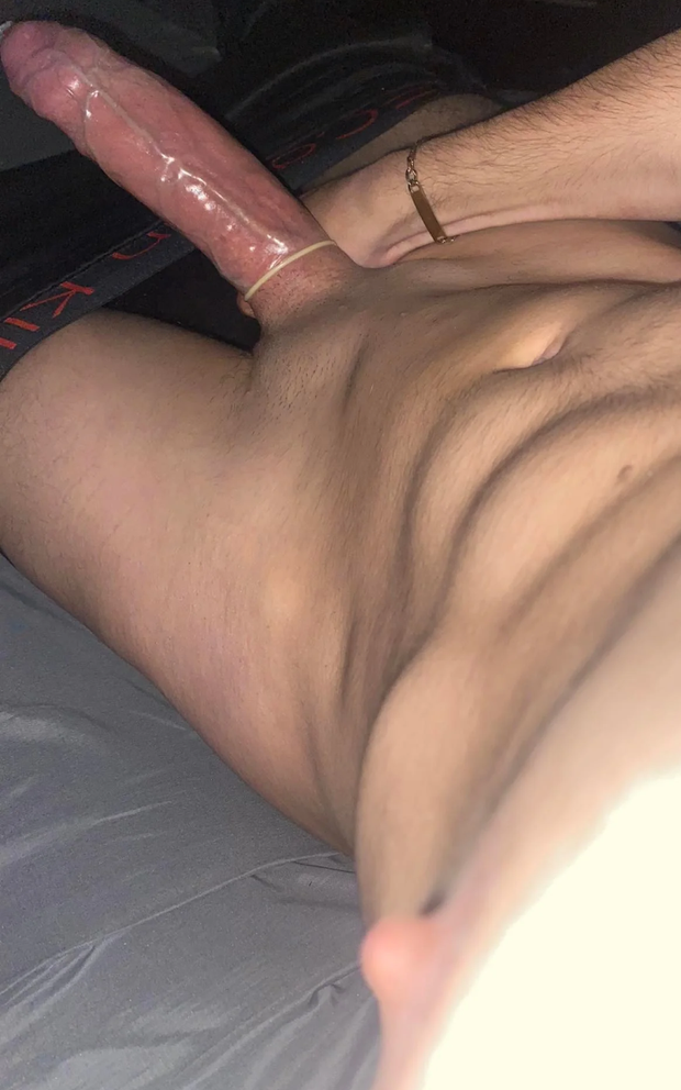 Hard wrapped cock