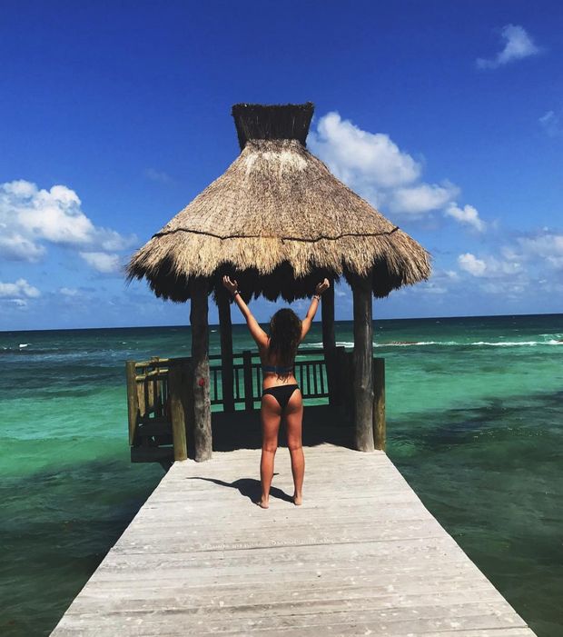Katie on vacation is wild