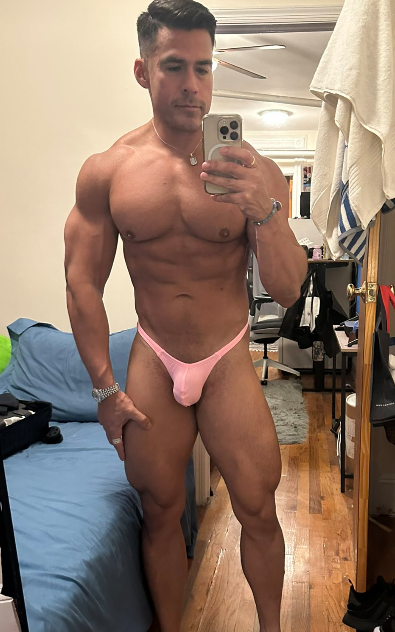 Selfie in a thong