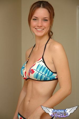 Beautiful Amy wears a smile while posing non nude in a bikini #4
