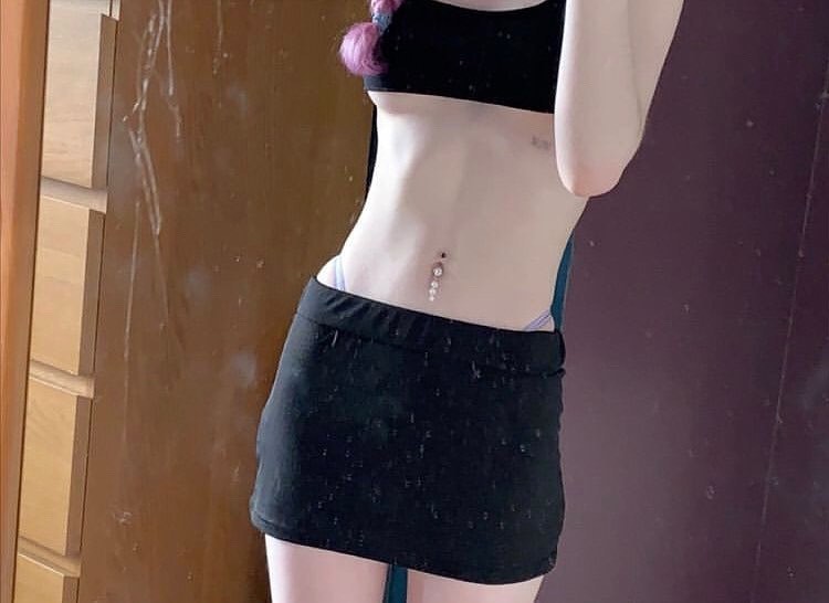 Whenever I see a cute belly like her's, I know I'm gonna have to put a baby in it...