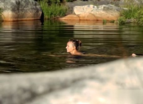 Cute nymph in nature