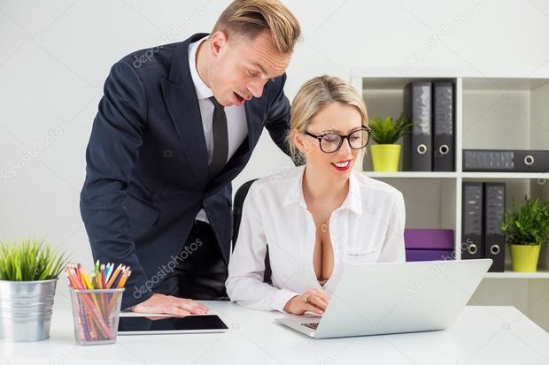 Pervert looking at her downblouse