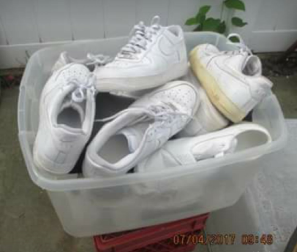 Love old trainers - They are so uniform white. I used to have a box full worn, washed and smelly