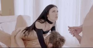 cheating wife getting fucked gets turned on seeing her cuckold masturbating in front of her