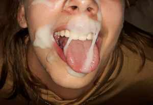 showing off her handiwork