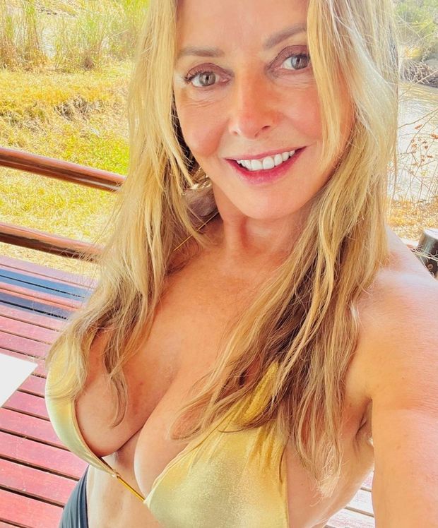 Carol self shot yellow bikini