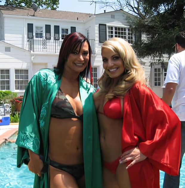 Victoria (WWE) and Trish Stratus in bikinis