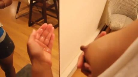 Pregnant women and milking their breasts