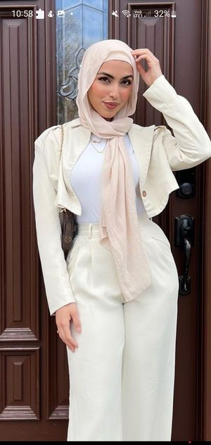 Sexy hijabi slut in white