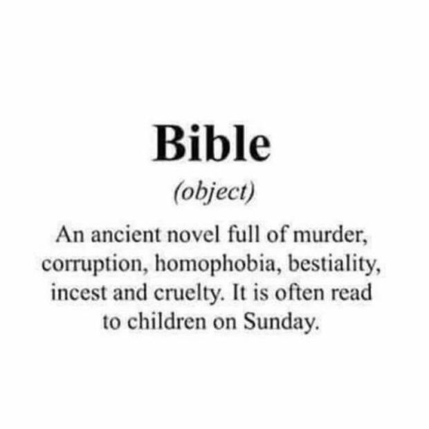 The book of lies, male domination and control and persecution