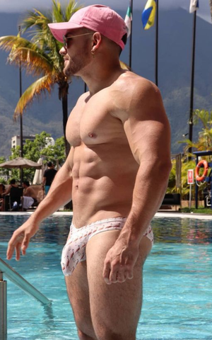 Bulging swimsuit