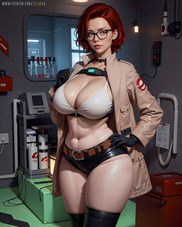 AI Art - Busty Ghostbuster