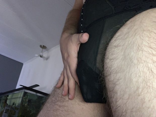 First panties with chasity underneath