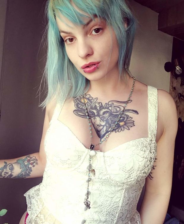 Blue bitch with sexy costume