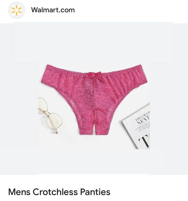 Crotchless panties for him