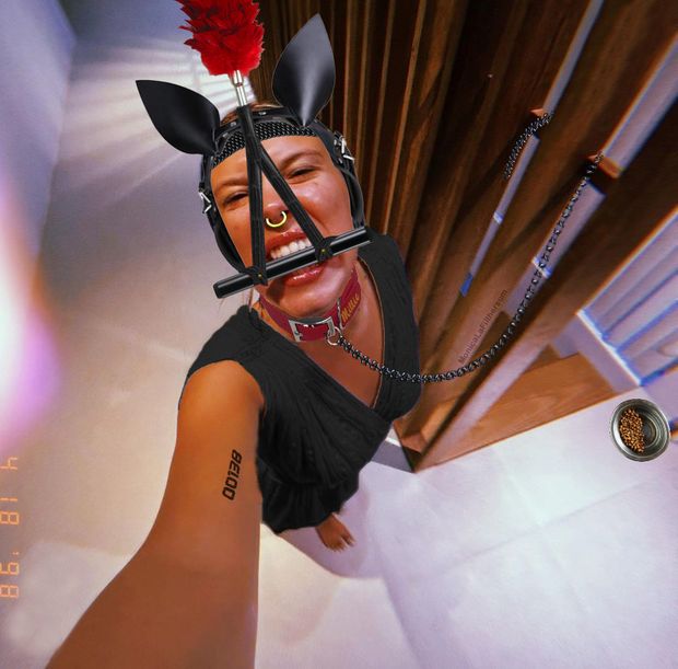 Millie Bobby Brown struggles to be free from her pony uniform (OC: Photoshop)