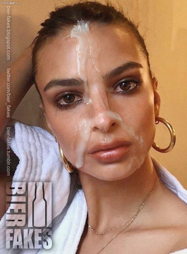 Emily Ratajkowski covered by cum
