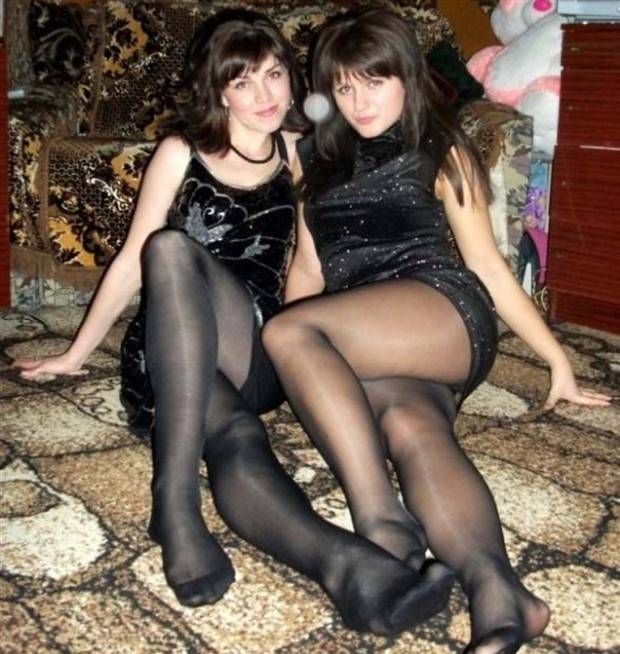 beauties in black tights