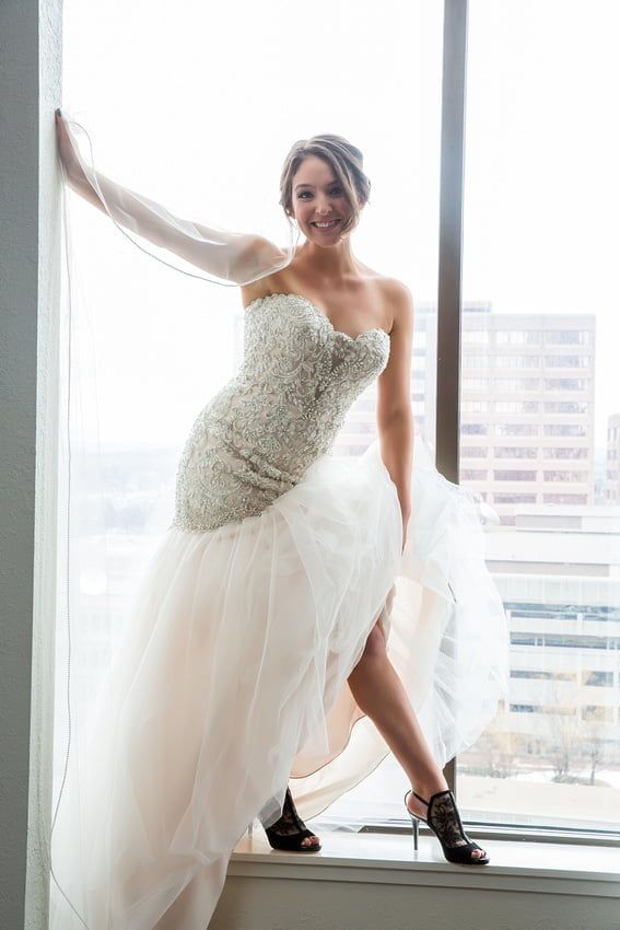 bride in the window