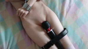 19yo beauty plays with a vibrator