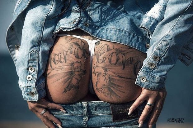 Tattooed butthole