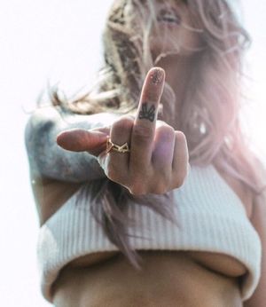 Glitter Finger Tattoo