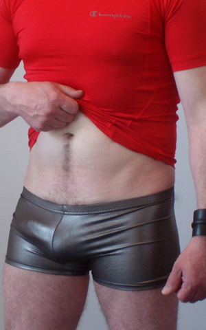 Leather boyshorts