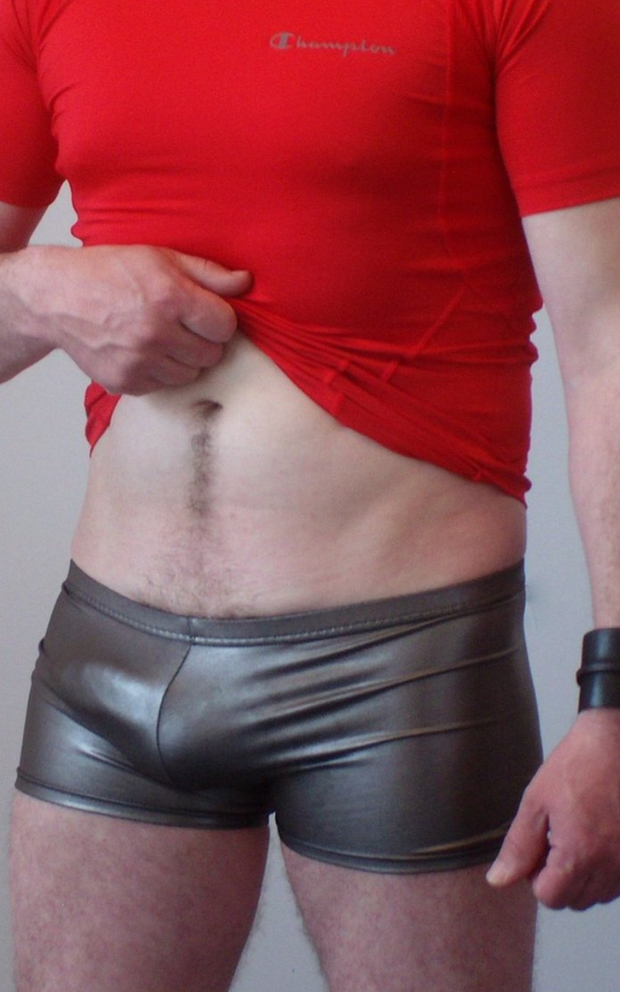 Leather boyshorts