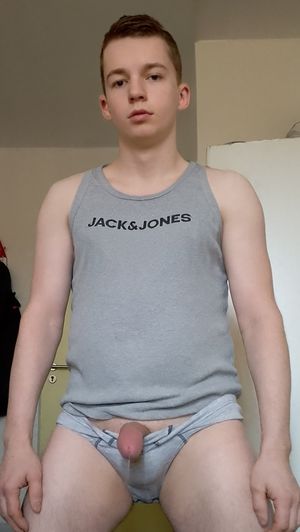 Twink, cool underwear, precum